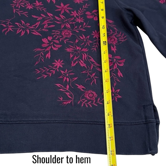 Maeve by Anthropologie Waverly Floral Embroidered Hoodie Comfy Pullover Size S - Picture 11 of 11